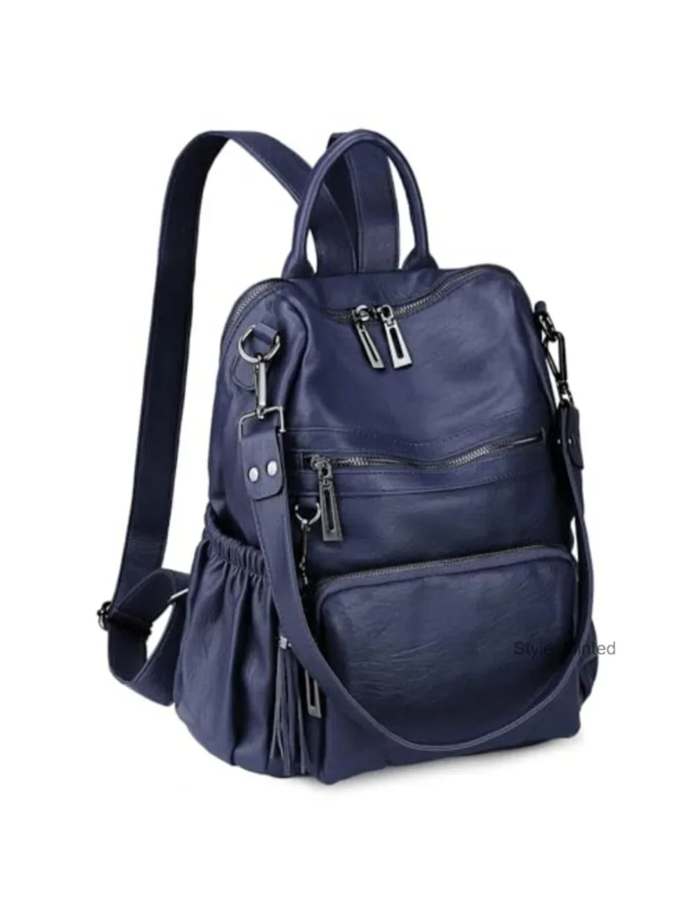 Women Vegan Leather Travel Backpack Purse Tassel Shoulder Bag with Laptop